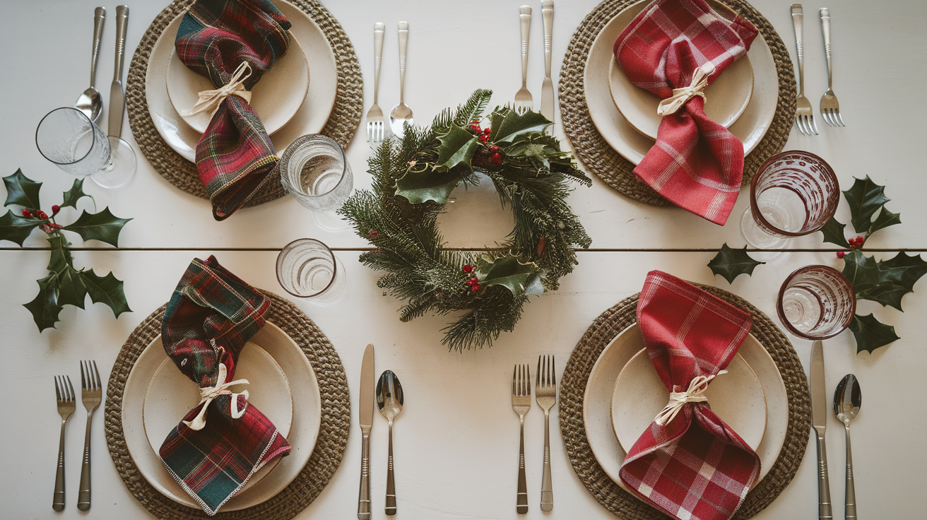 11. Fabric Scraps Used as Napkins