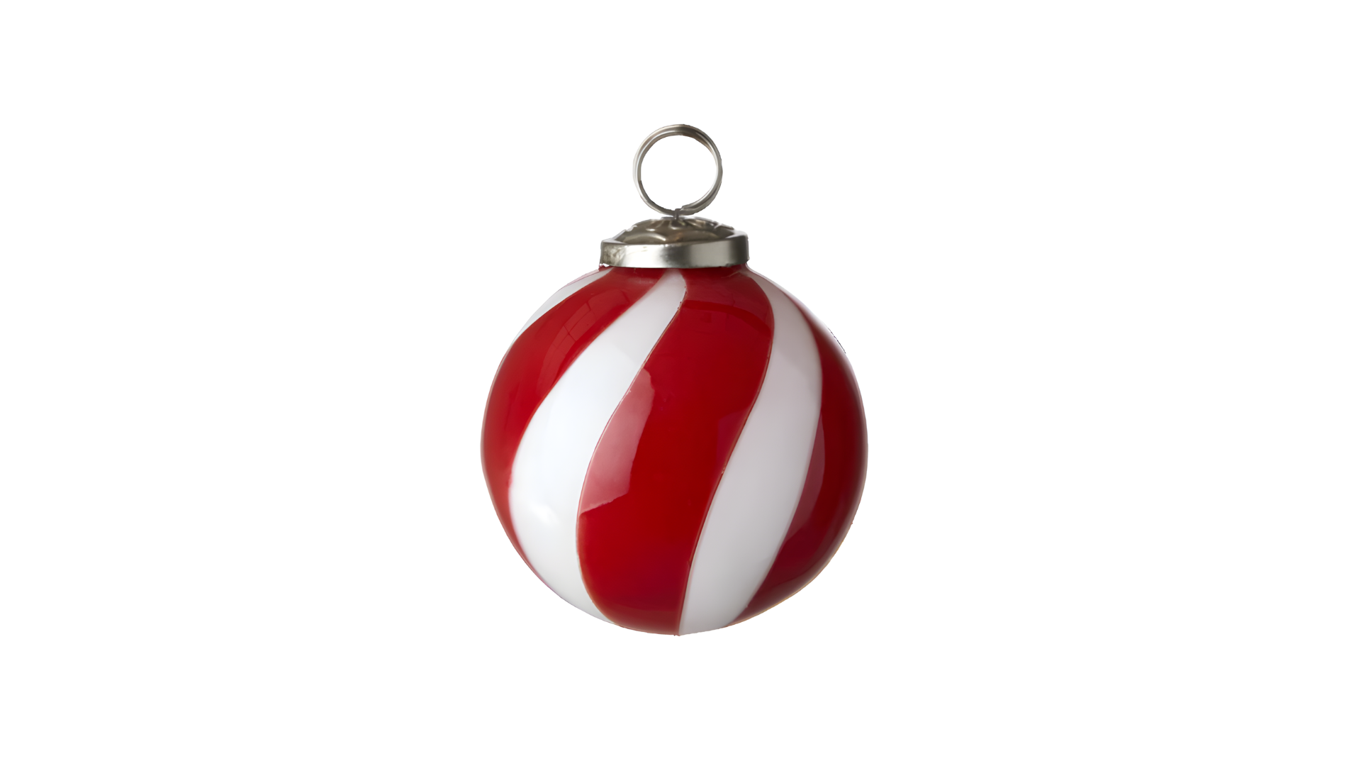 15. Candy Striped Glass Bauble