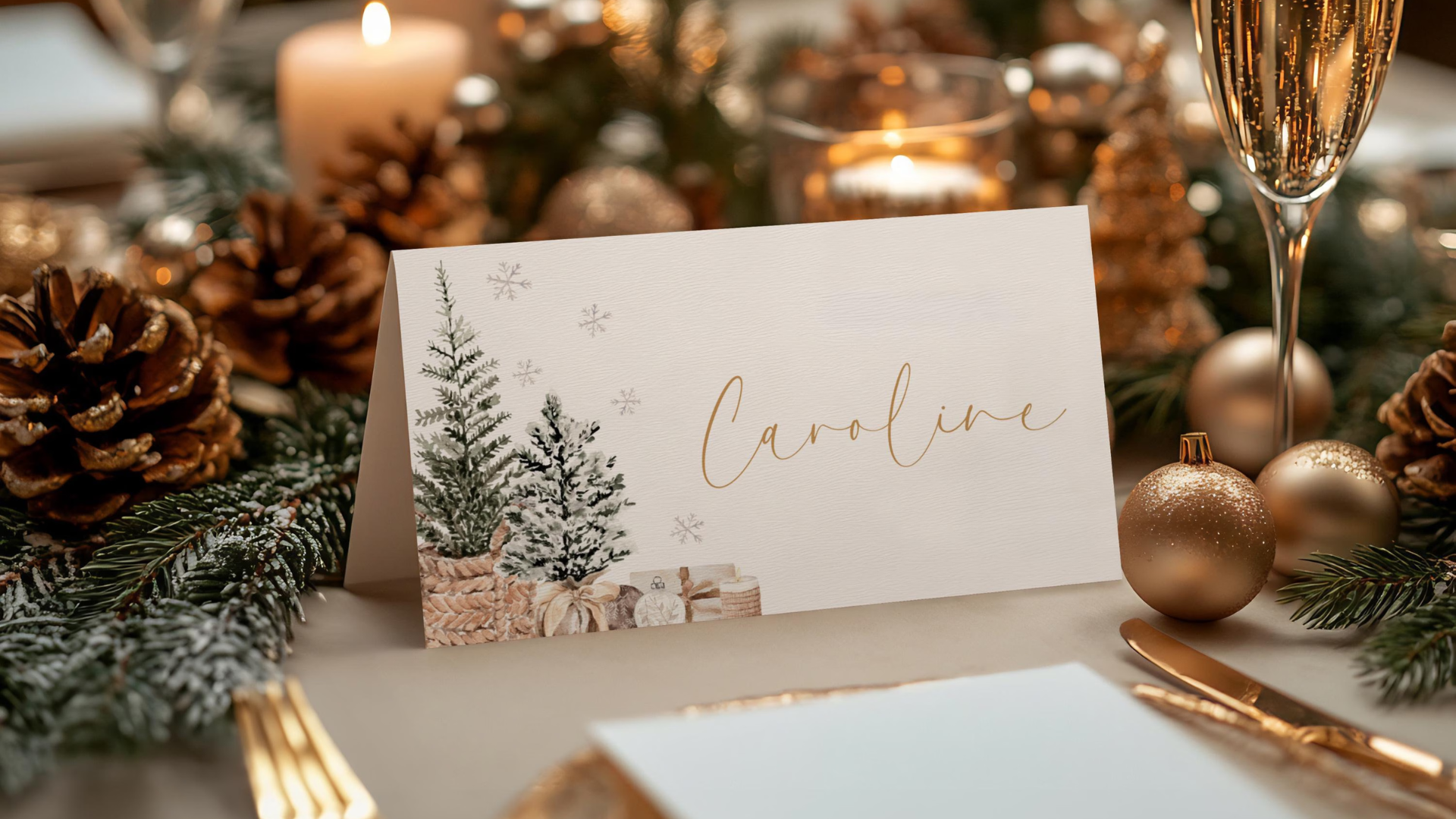 15. Printed Holiday Quote Table Cards