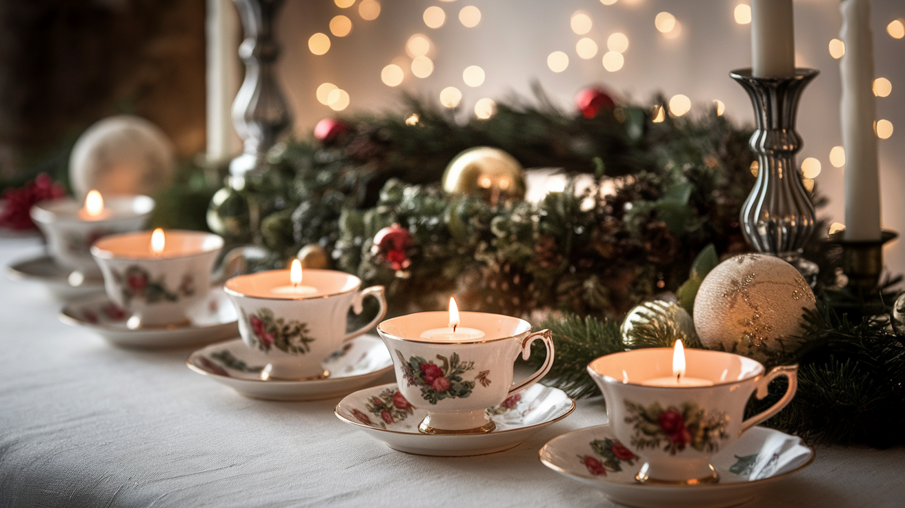 16. Tea Light Holders from Old Cups