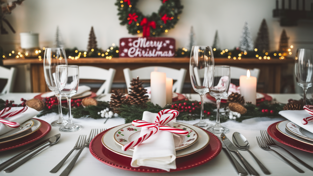 18. Candy Cane Table Setting Accent