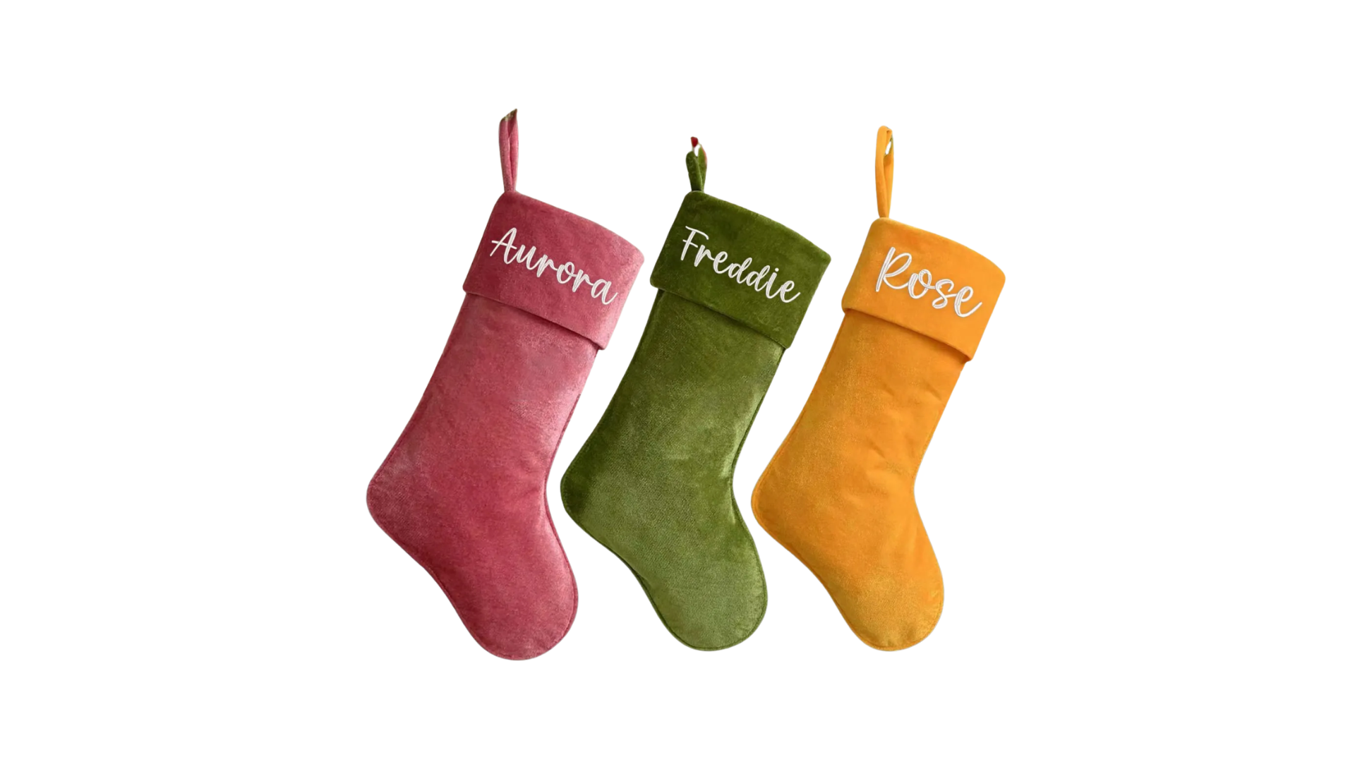 4. Velvet Christmas Stockings by Etsy