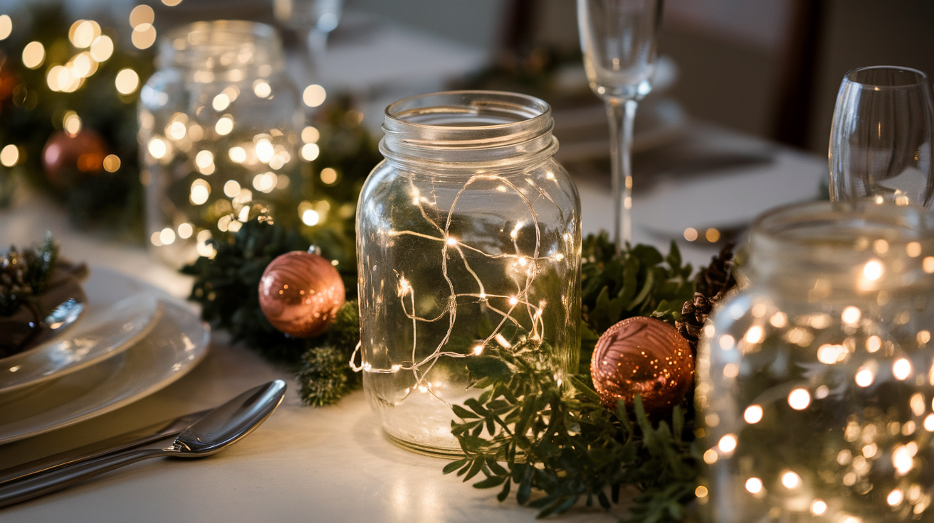 5. Twinkle Light Glass Jars
