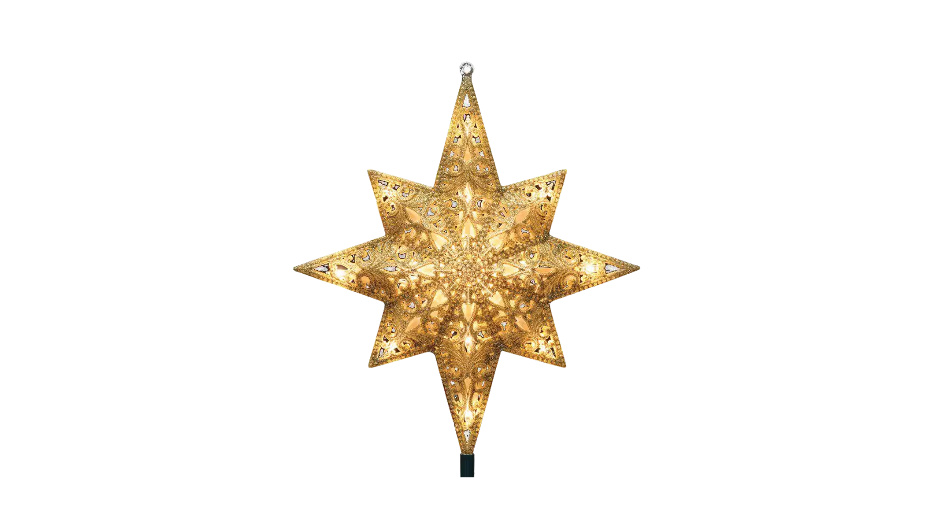 7. Gold Star Tree Topper by Home Depot