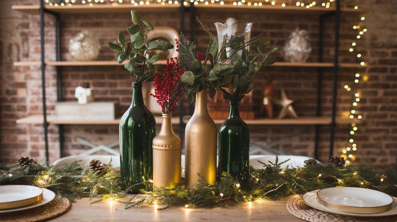 7. Recycled Glass Bottle Vases