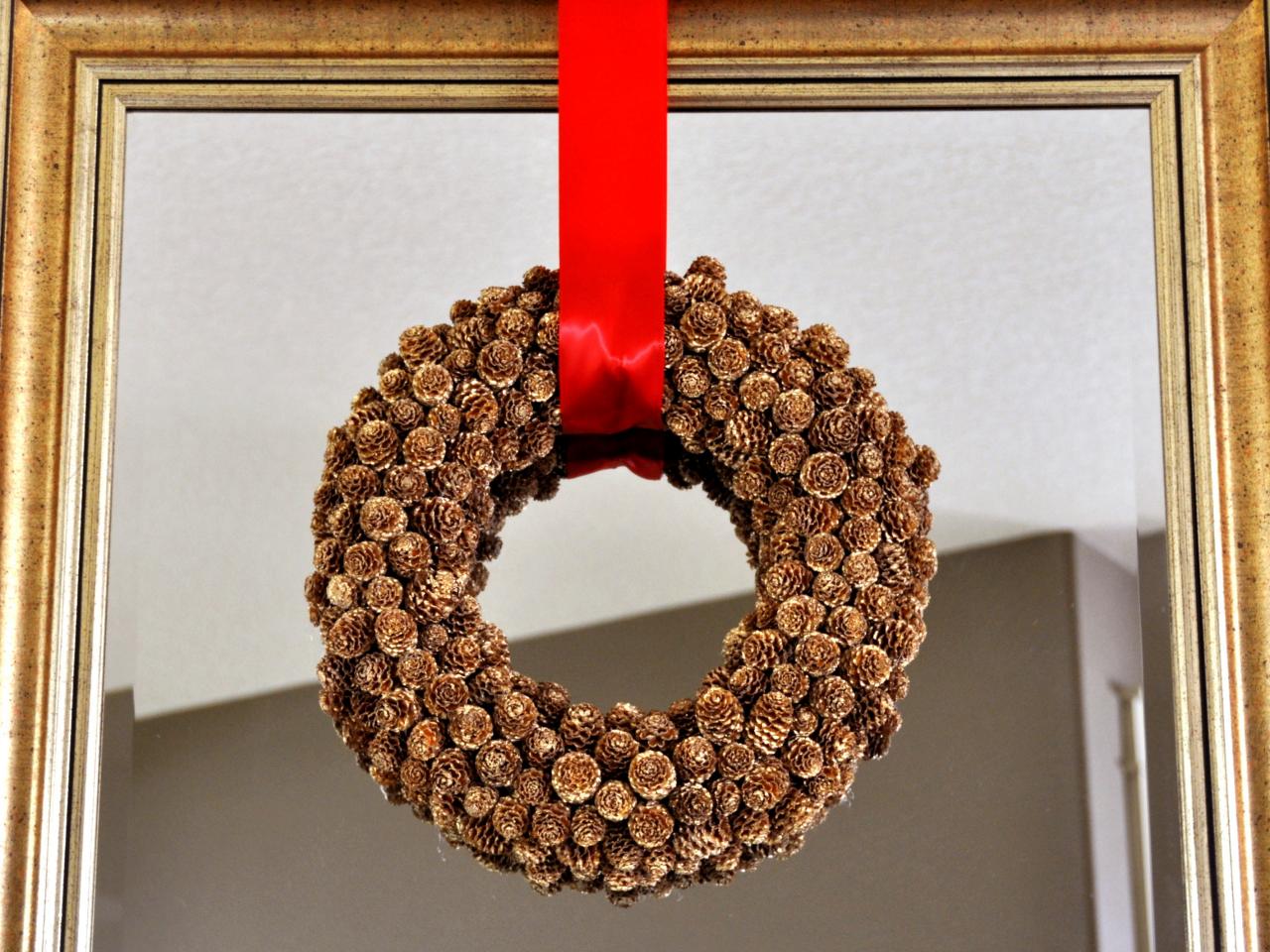 Creating a Circular Pinecone Wreath