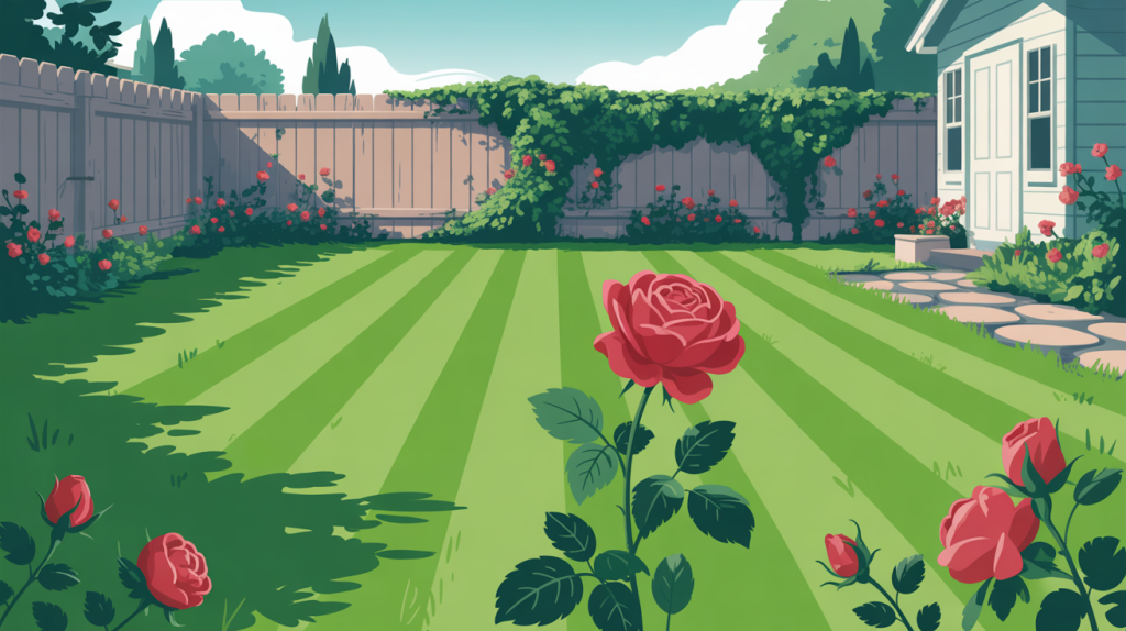 garden backyard lawn