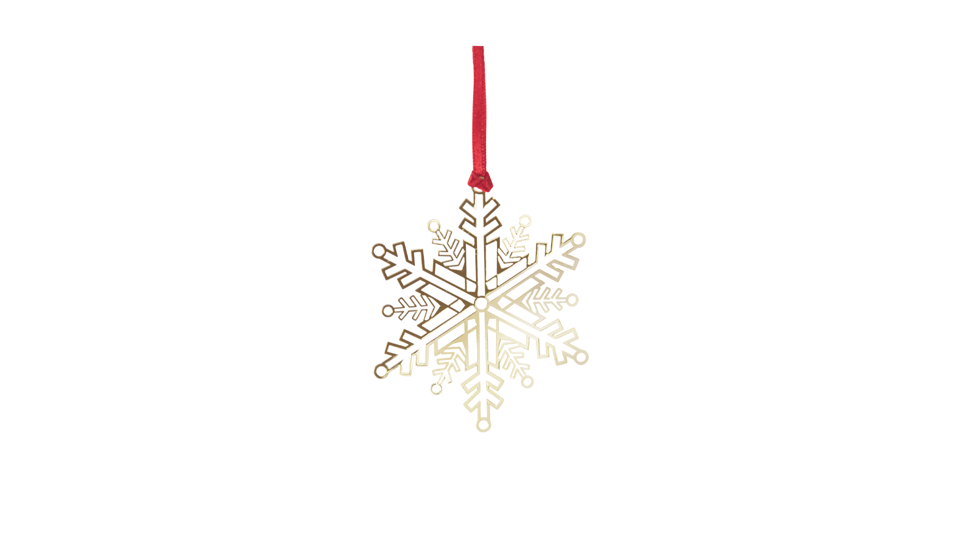 Pluto Design Hanging Christmas Decoration Gold Snowstar