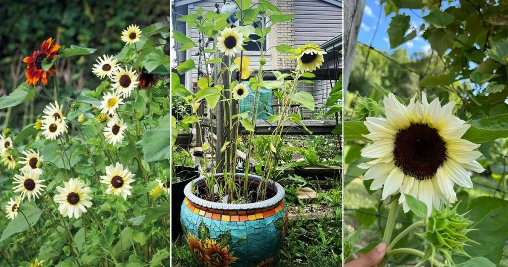 Red Sunflower (Helianthus Annuus Italian White)