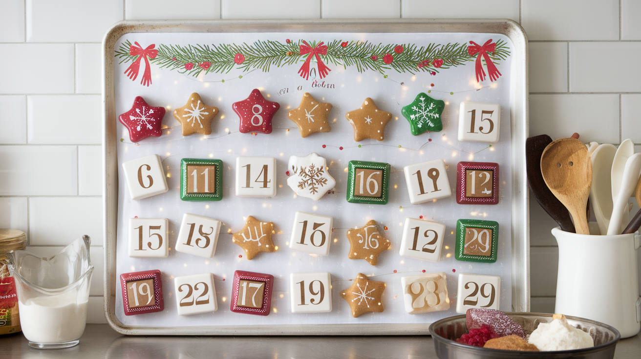 7. Magnetic Cookie Sheet Advent Calendar