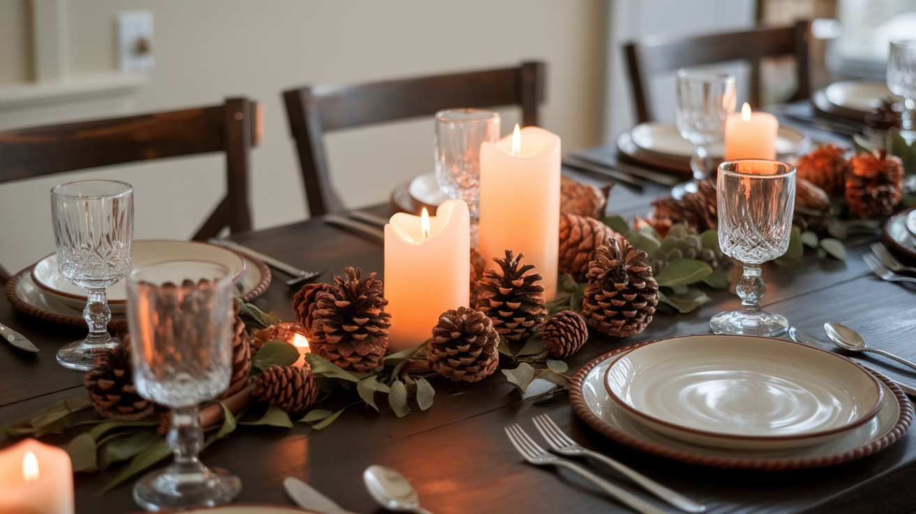 a photo of a thanksgiving table