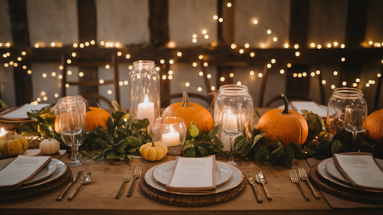 a photo of a thanksgiving table with war