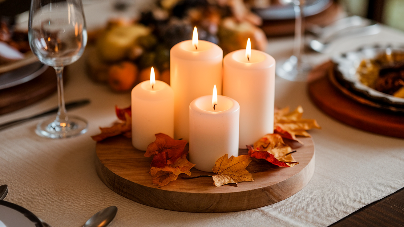 Use a Cutting Board as a Base for Candles