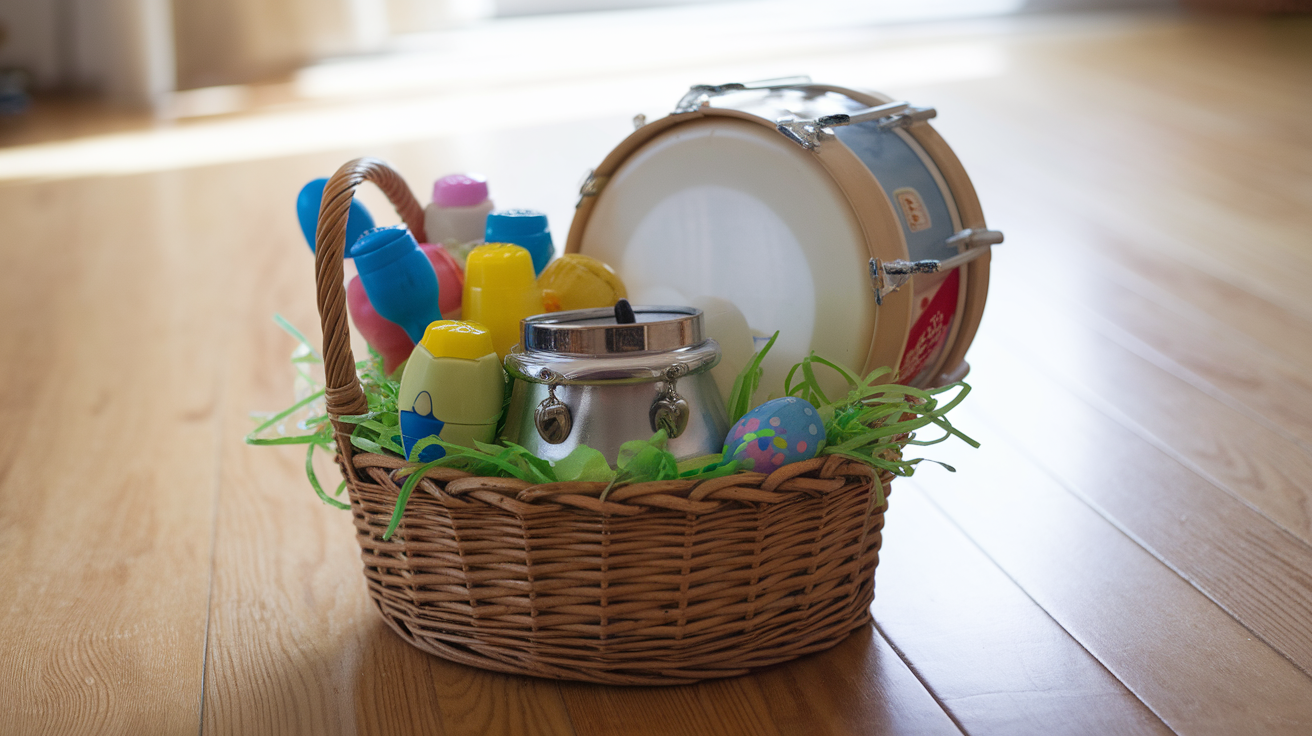 Music Basket with Mini Shakers and Bells