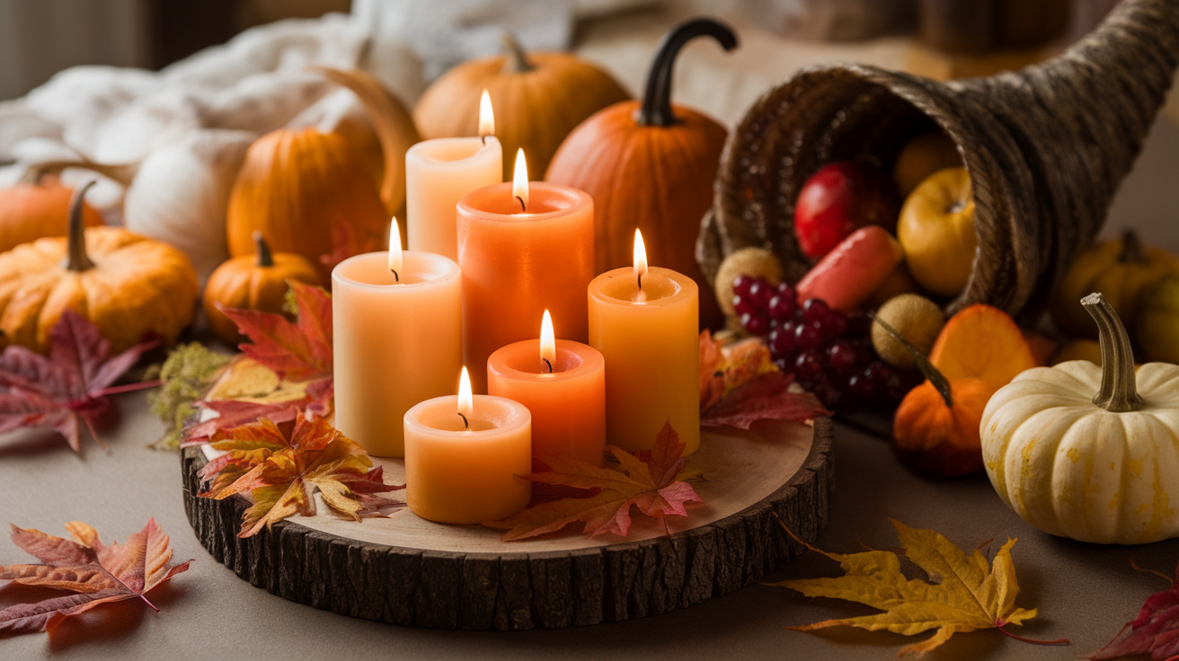 a soft lighting shot of a cluster of candle