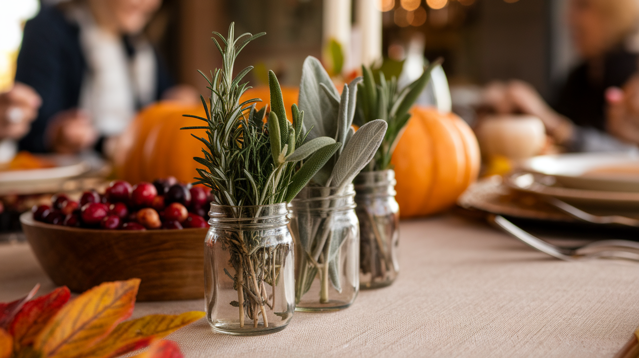 Set out Fresh Herbs in Small Cups or Jars