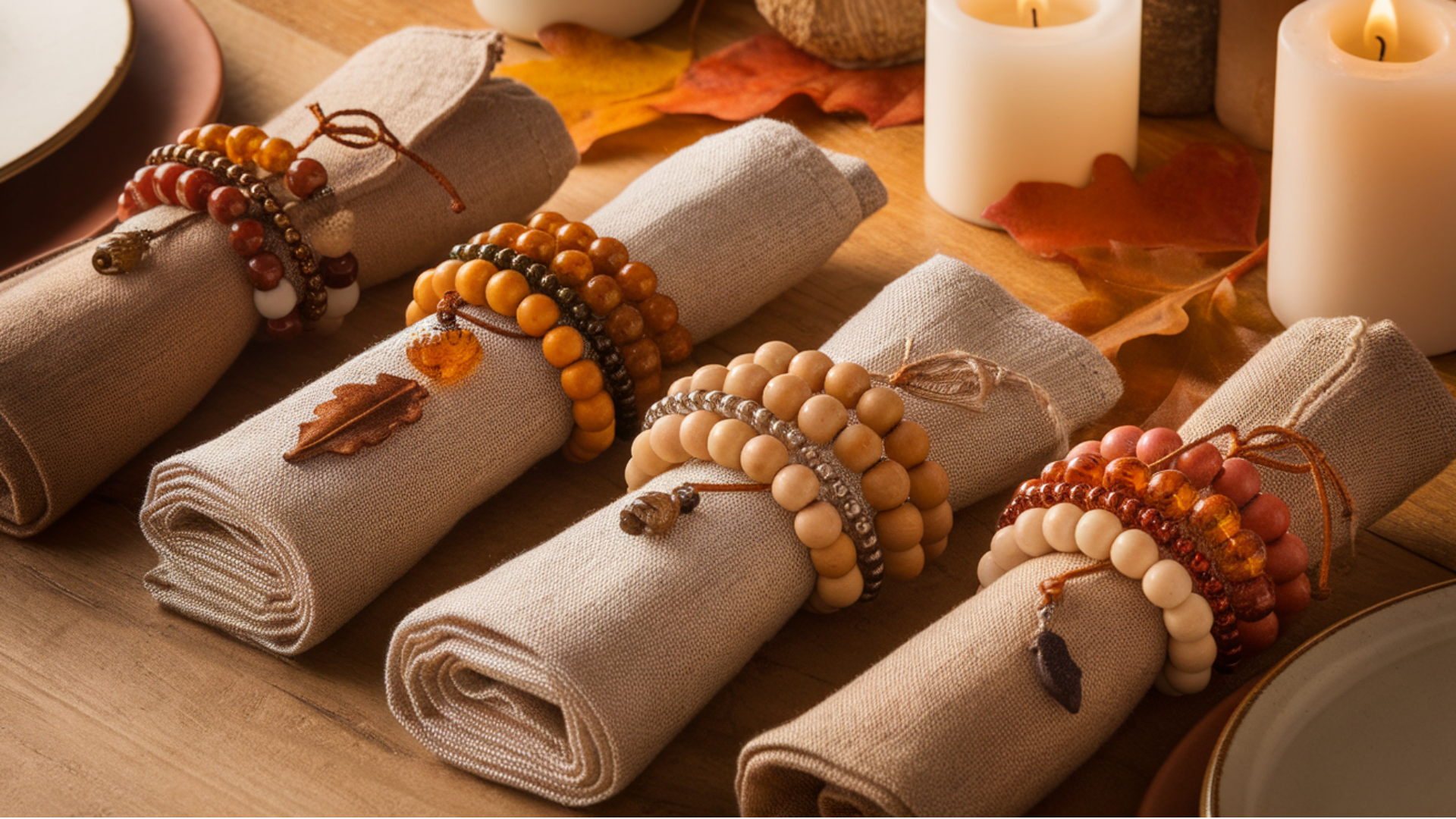beaded napkin rings