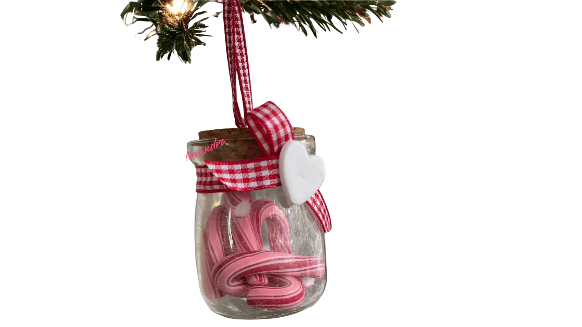 christmas ornament glass jar by eBay