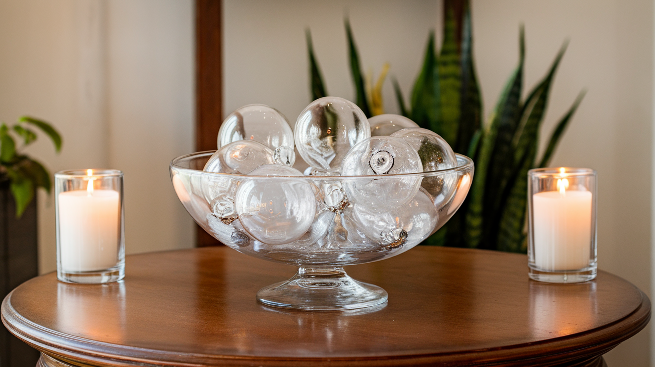 clear glass ornaments