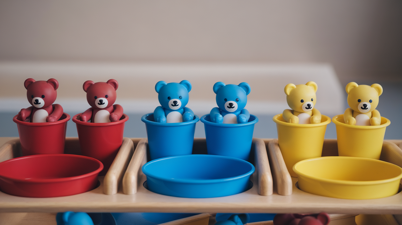 colorful sorting bears