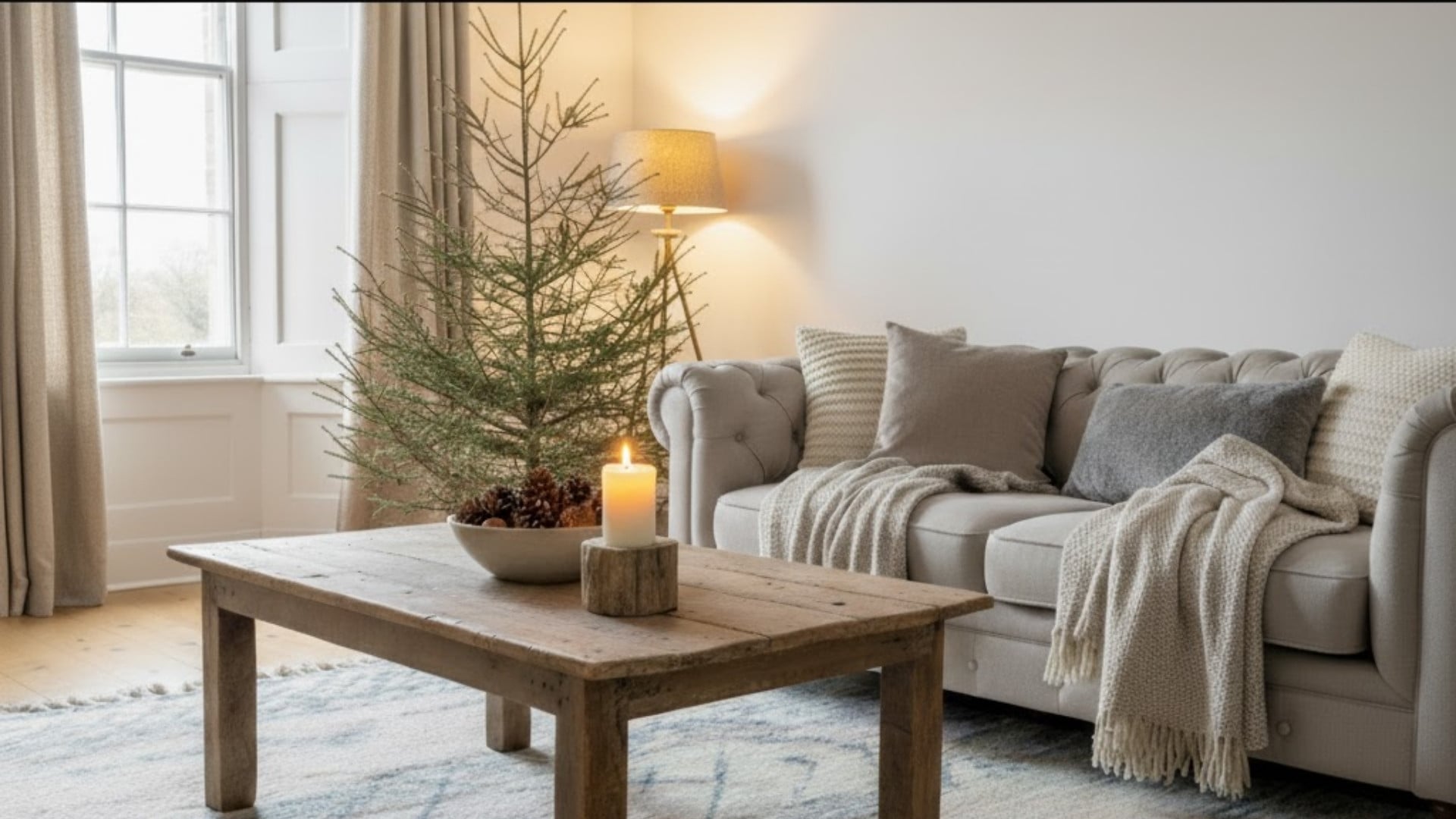 cozy lighting and fragrance touches