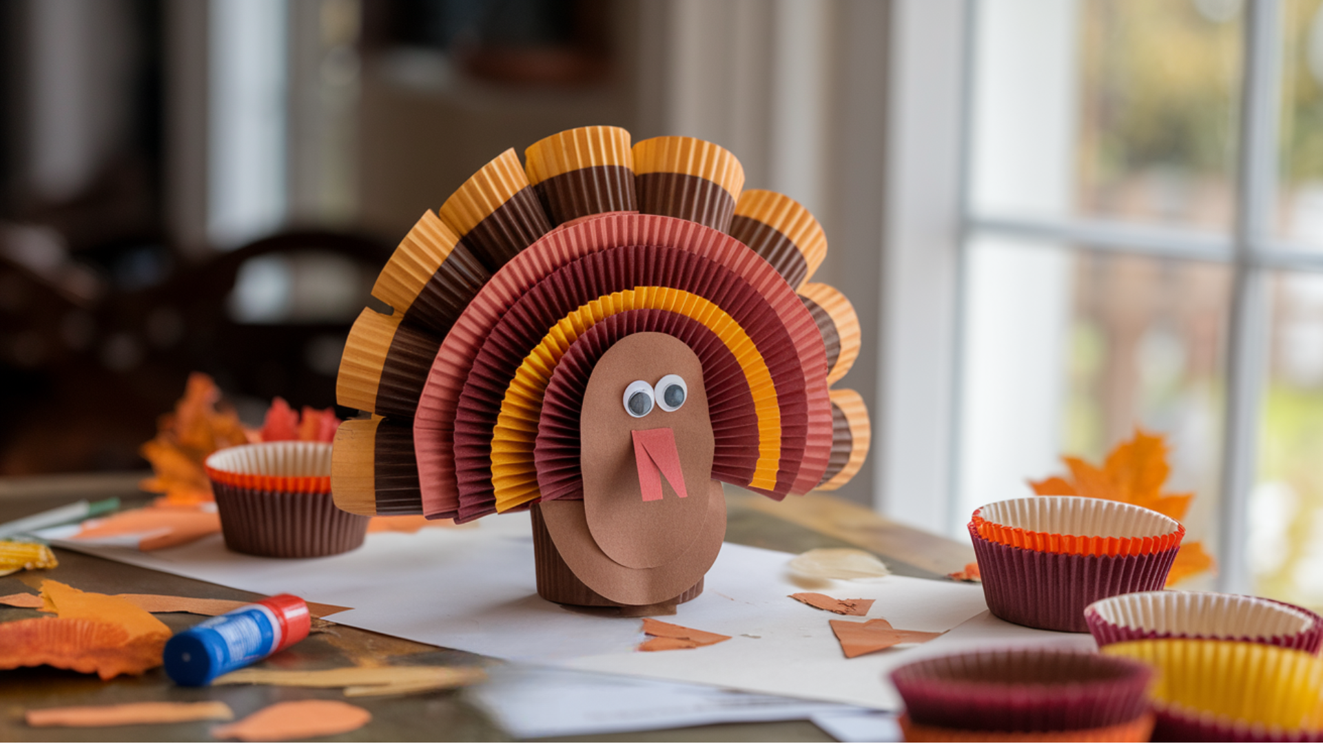 cupcake liner turkey