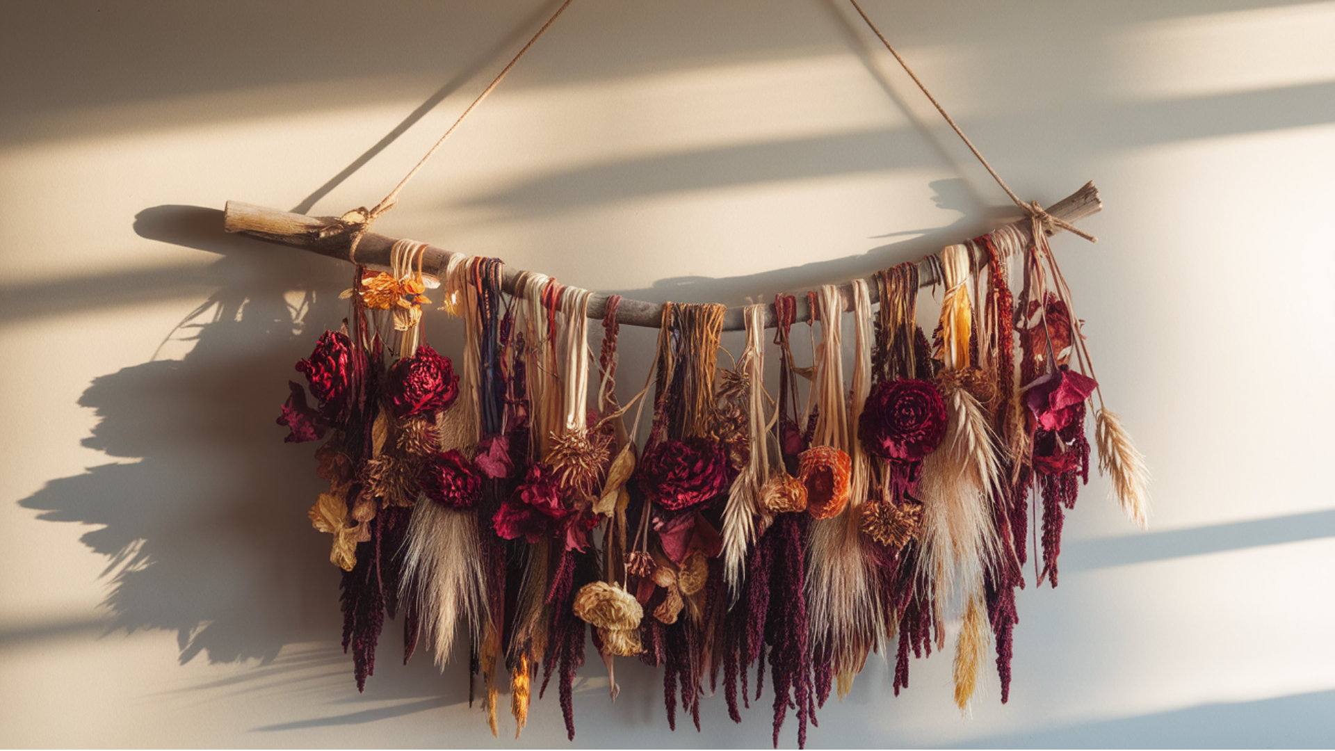 dried flower wall hanging