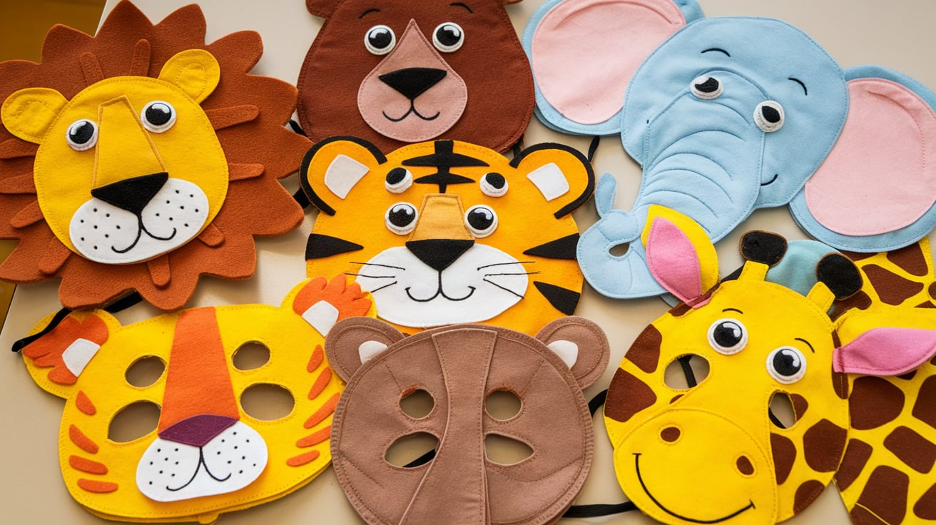 felt animal masks