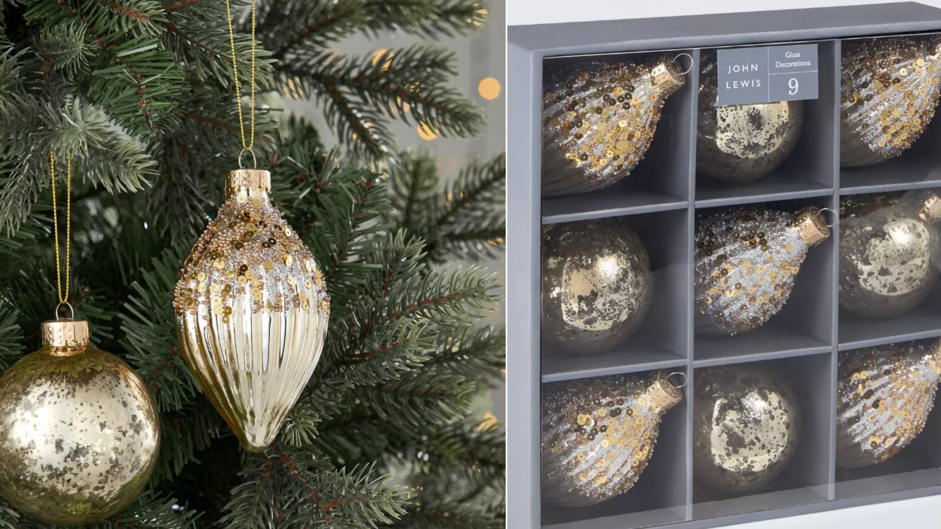 glass baubles christmas decoration