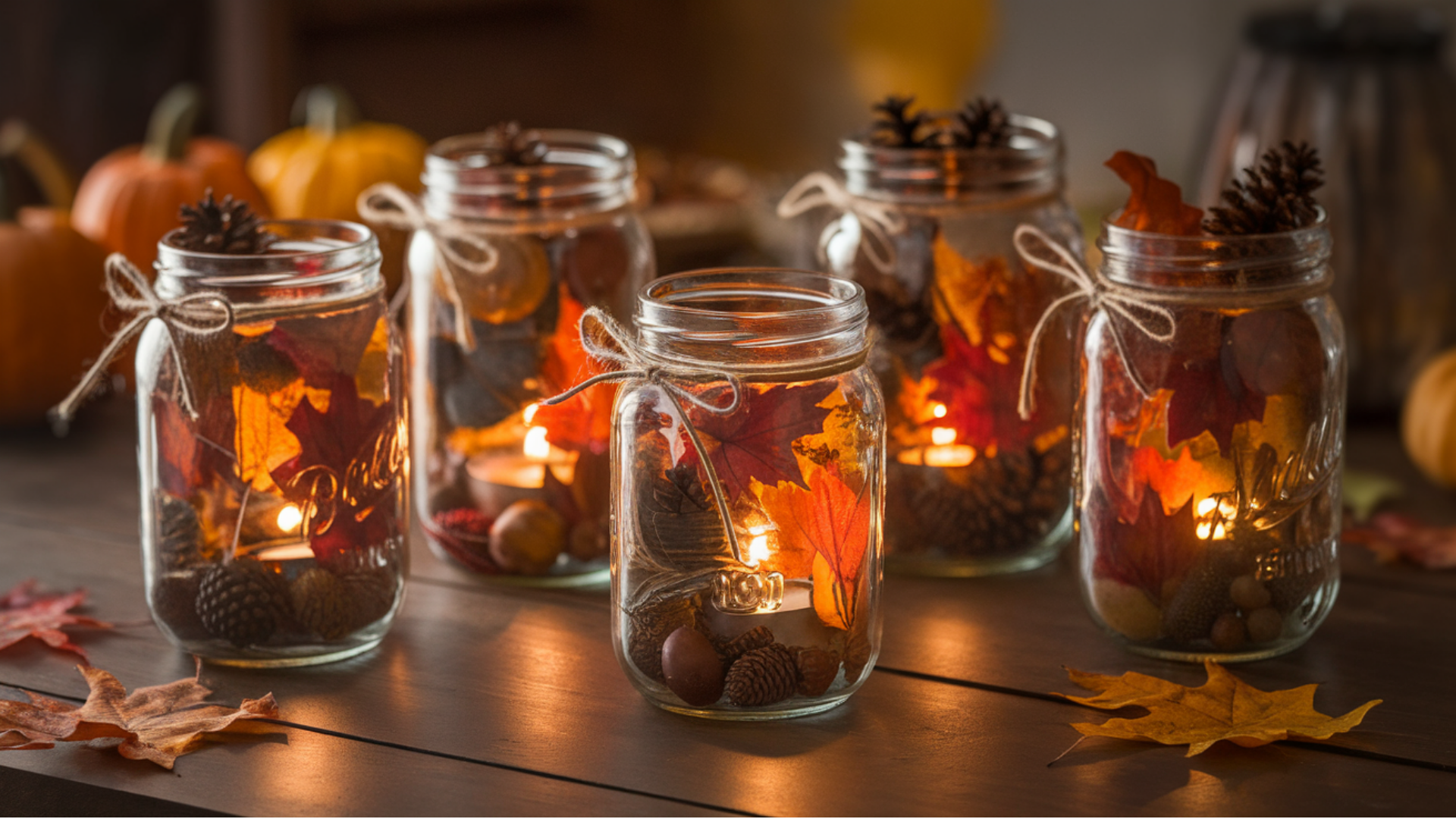 harvest mason jar luminaries