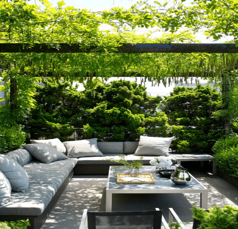 Incorporate Seating to Enjoy the Terrace Garden to The Fullest