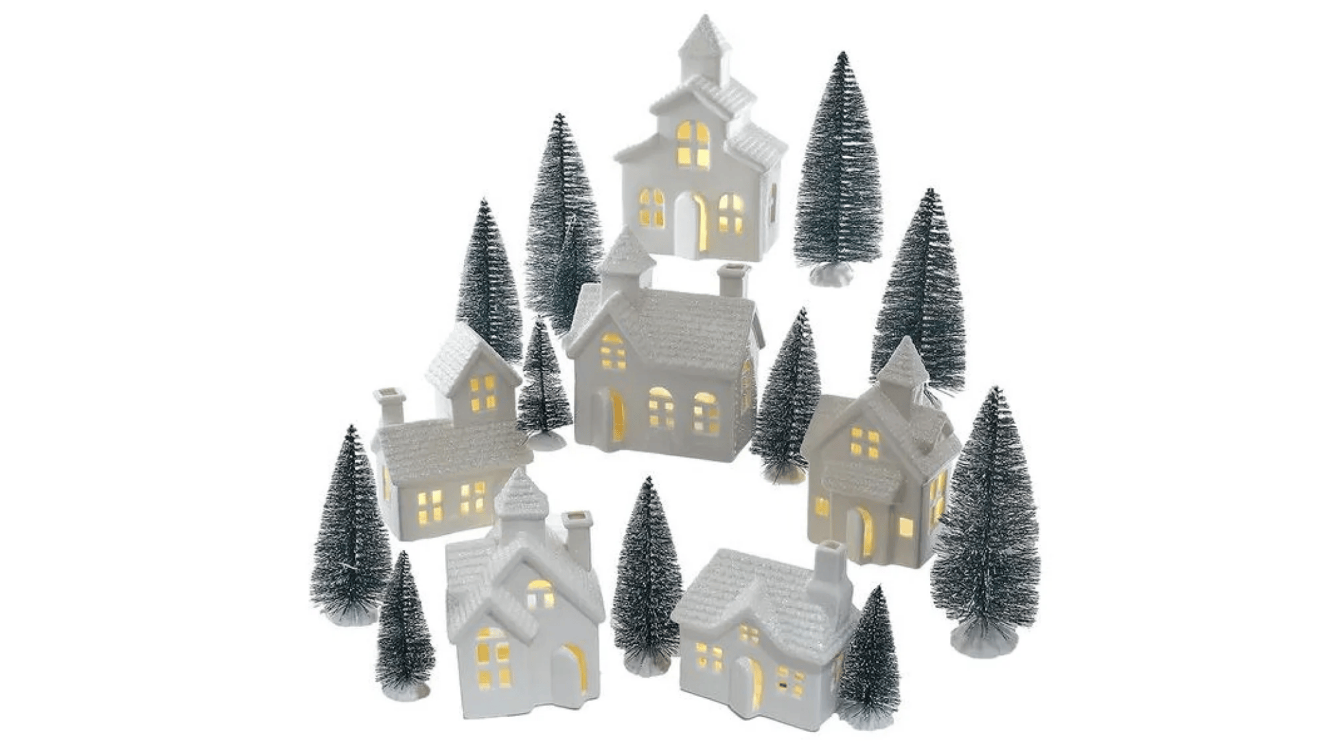 kurt adler lighted porcelain house set by garden elements