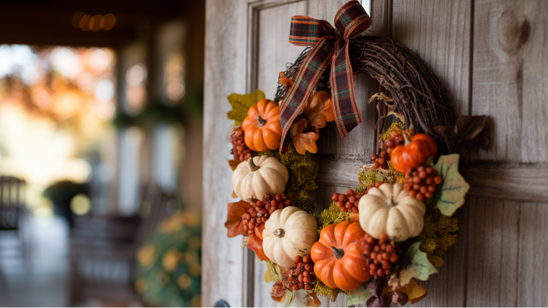 mini pumpkin wreath