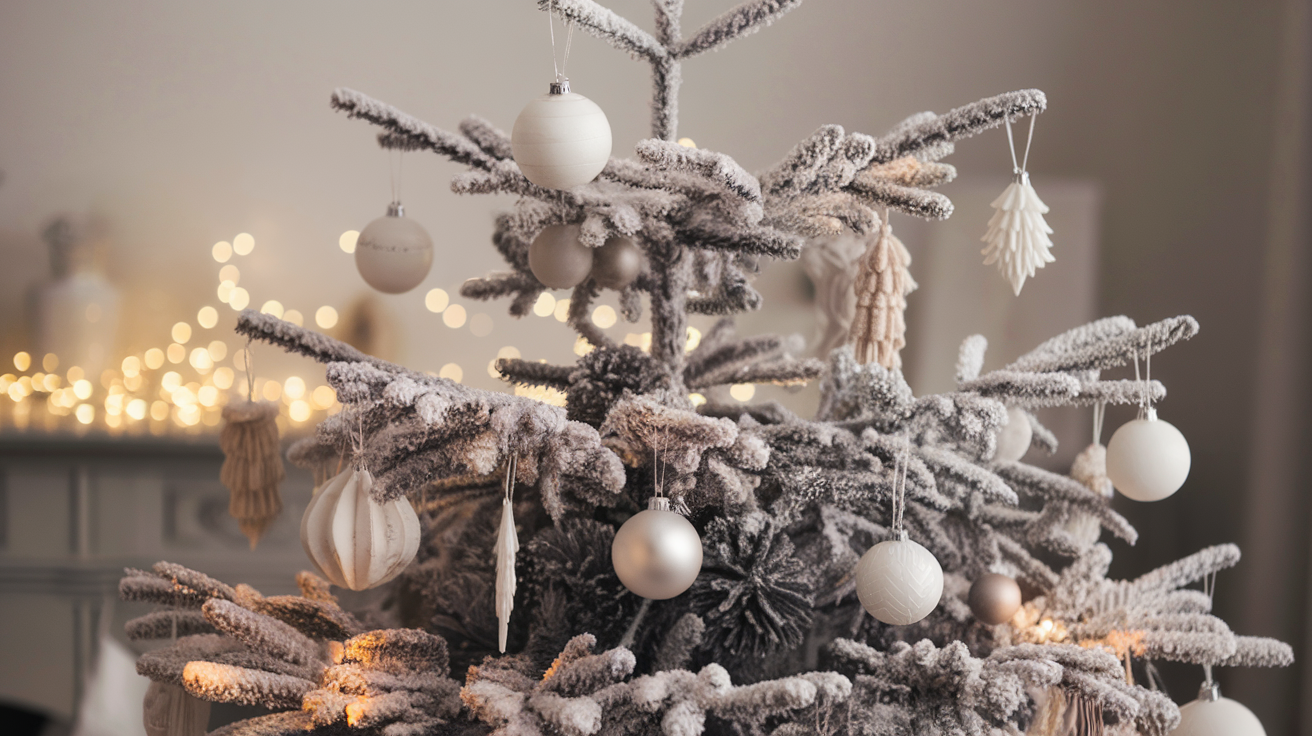 monochrome tree decor