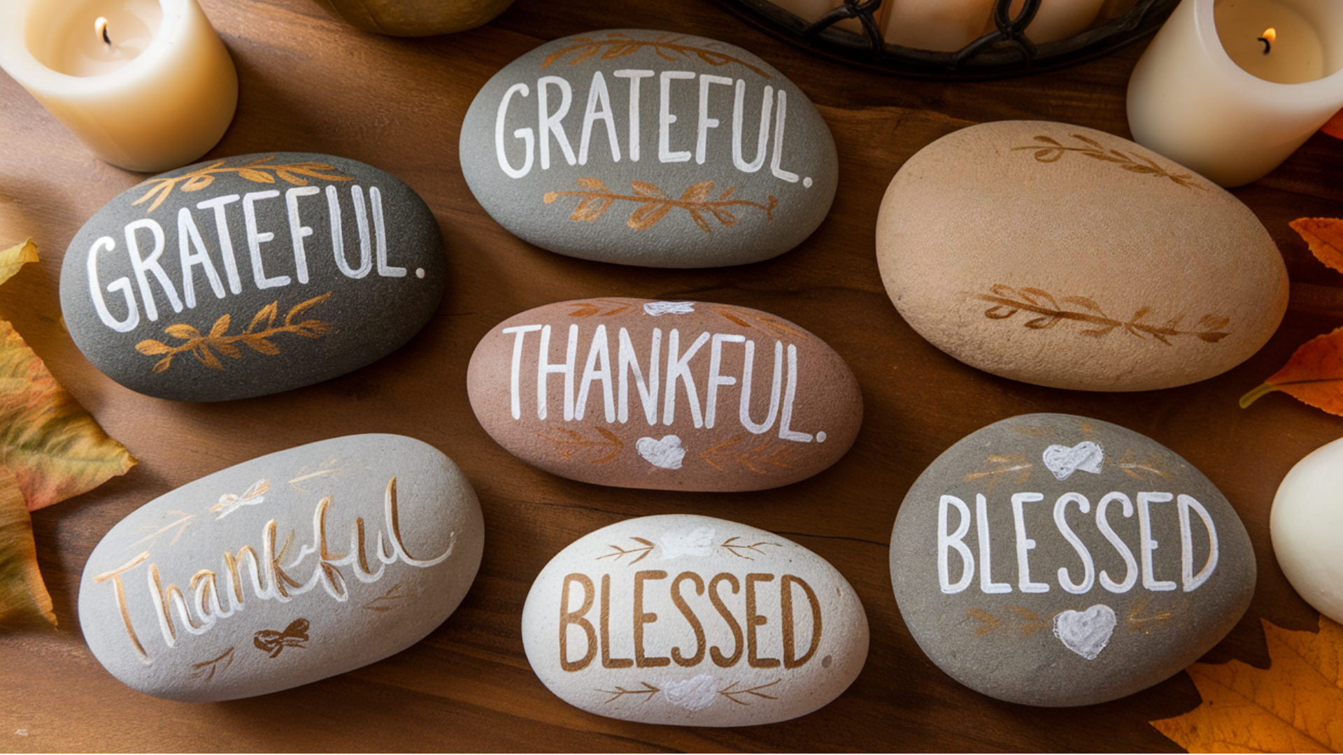 painted gratitude rocks