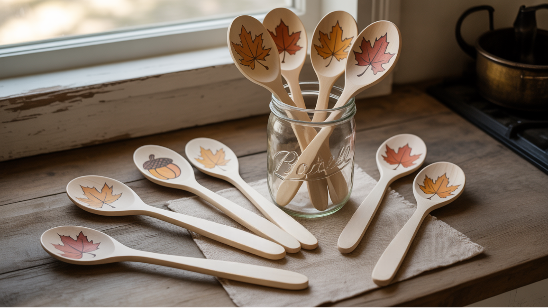 painted wooden spoons