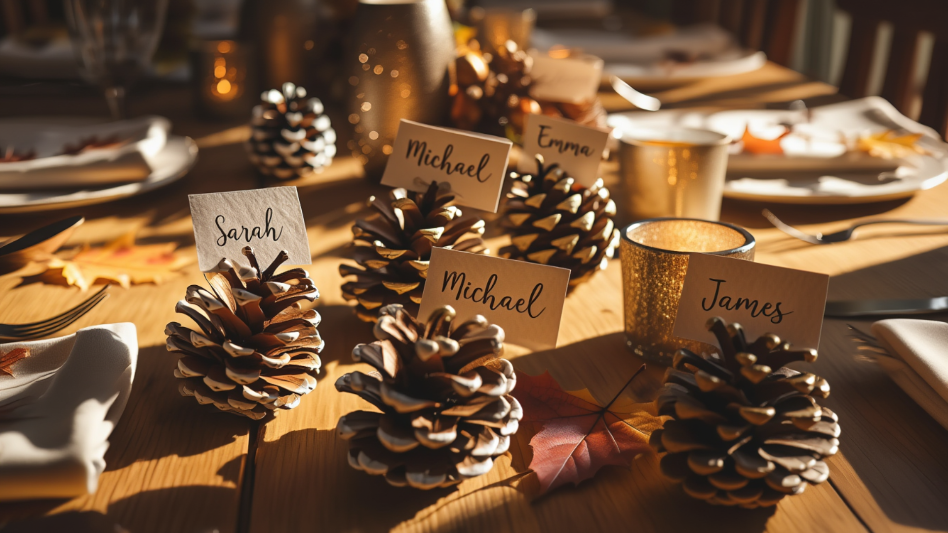 pinecone place cards