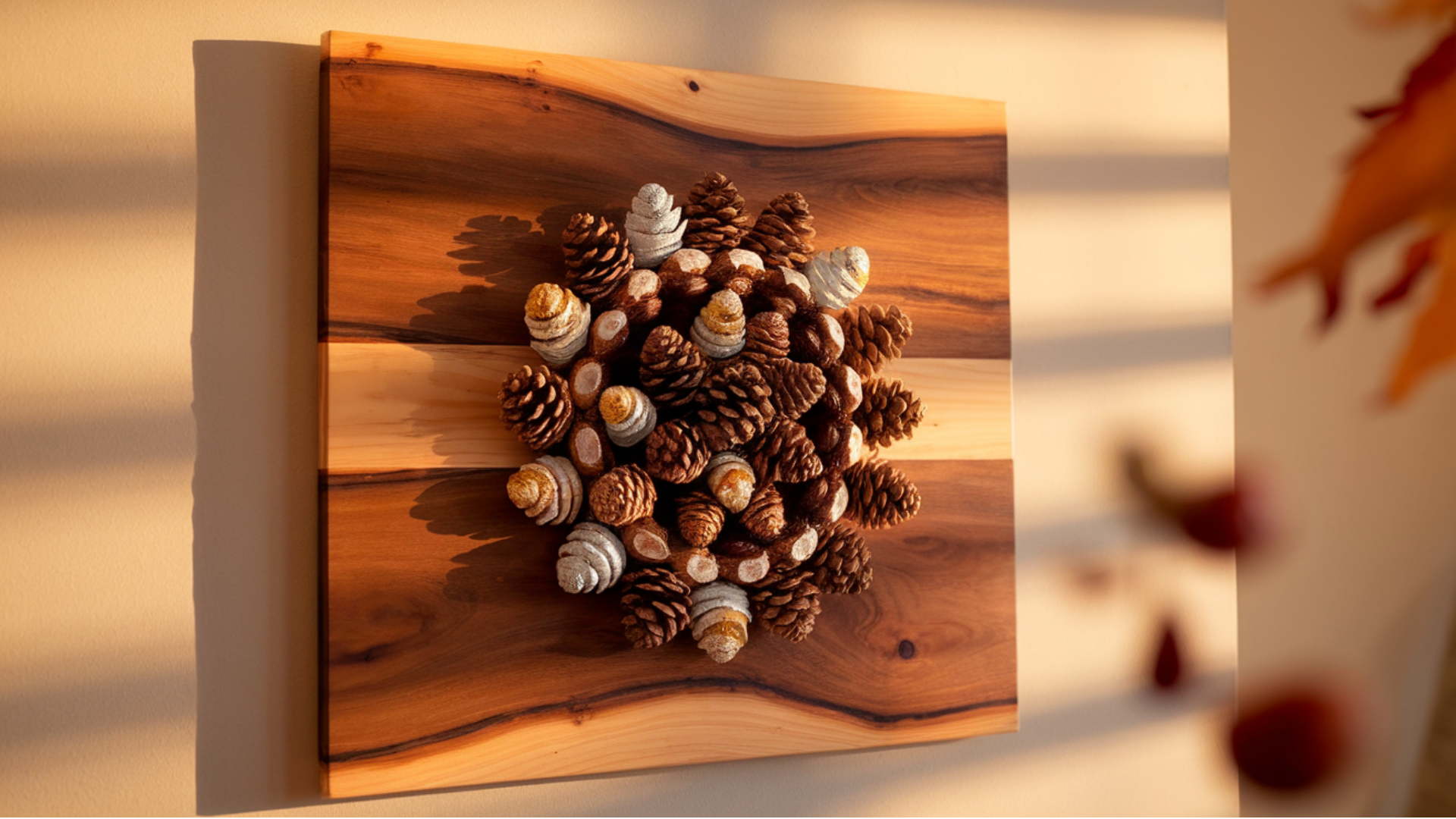 pinecone wall art