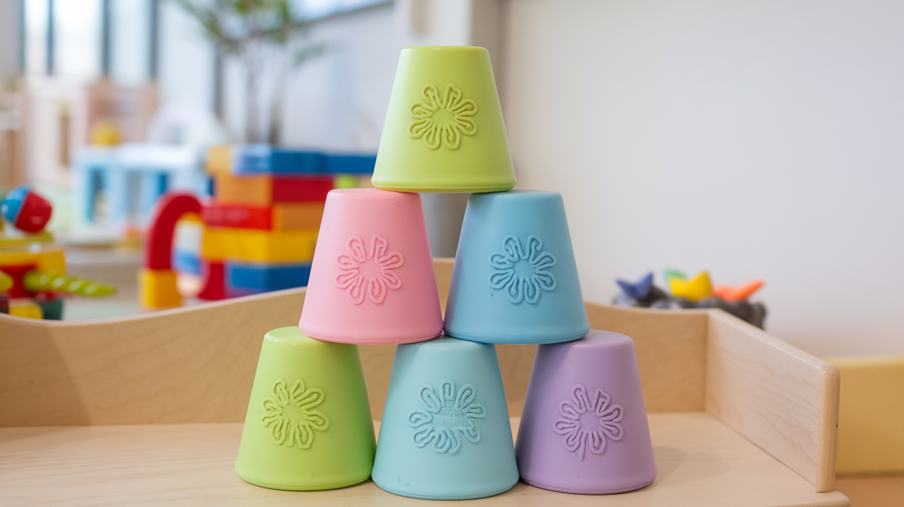 silicone stacking cups