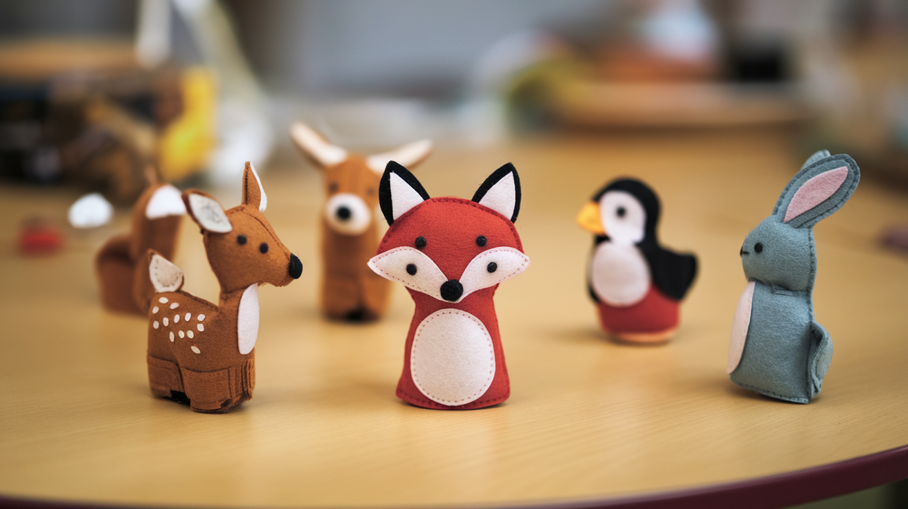 soft animal finger puppets