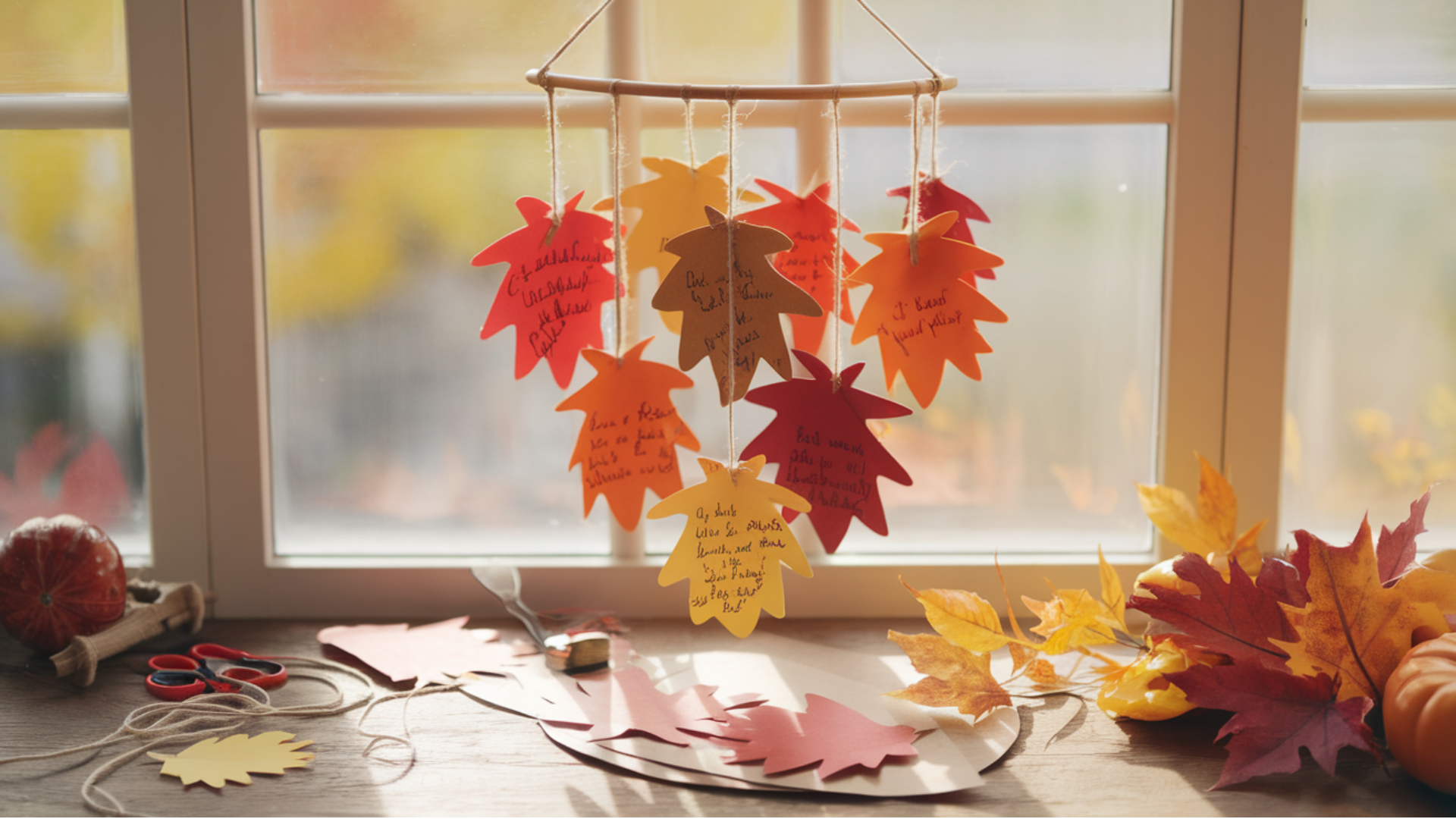 thankful leaves mobile
