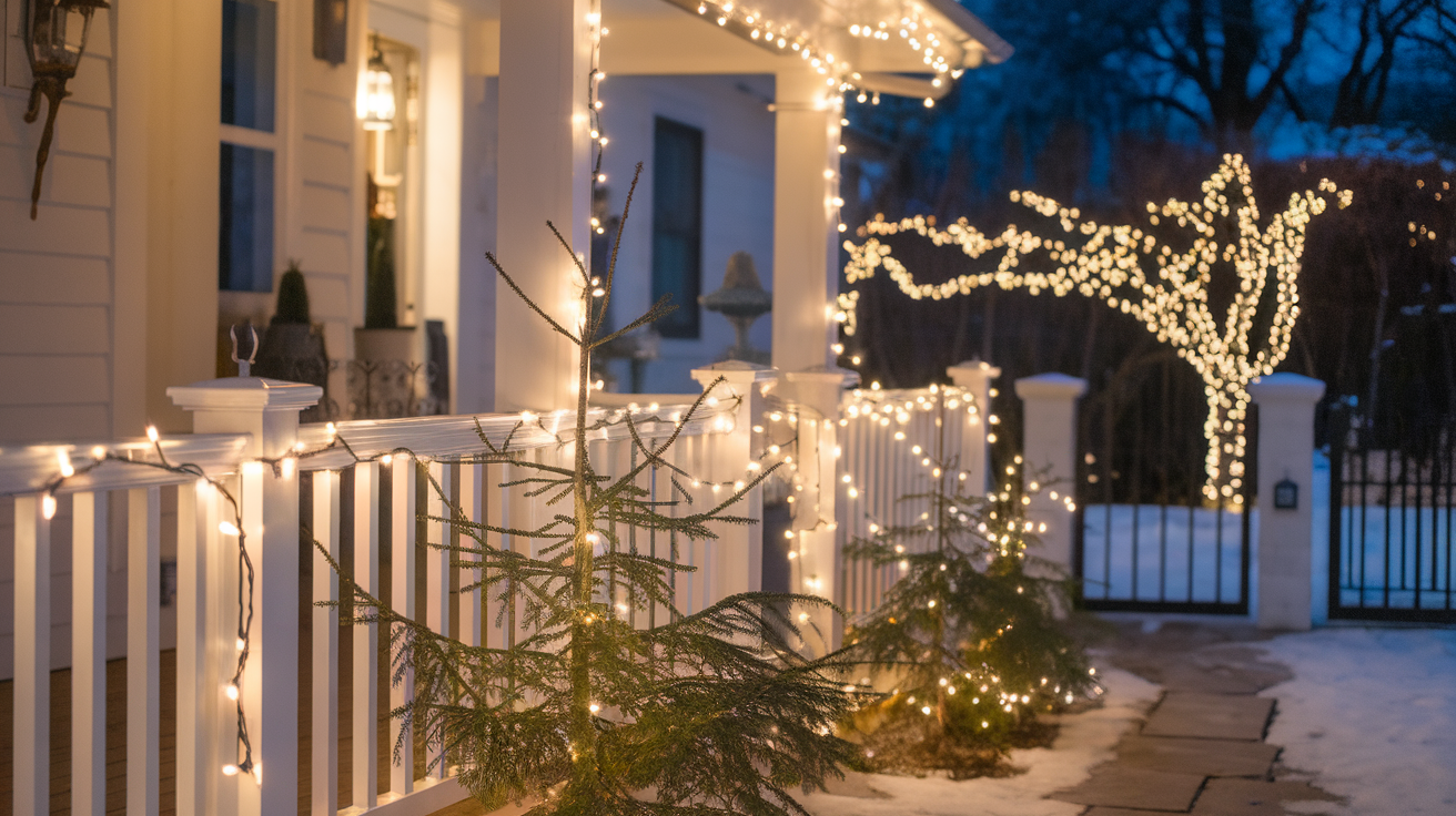 white lights outdoors