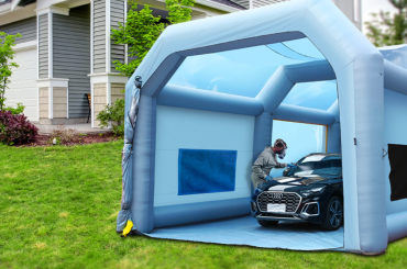 DIY Car Painting Made Simple: Utilizing an Inflatable Paint Booth at Home