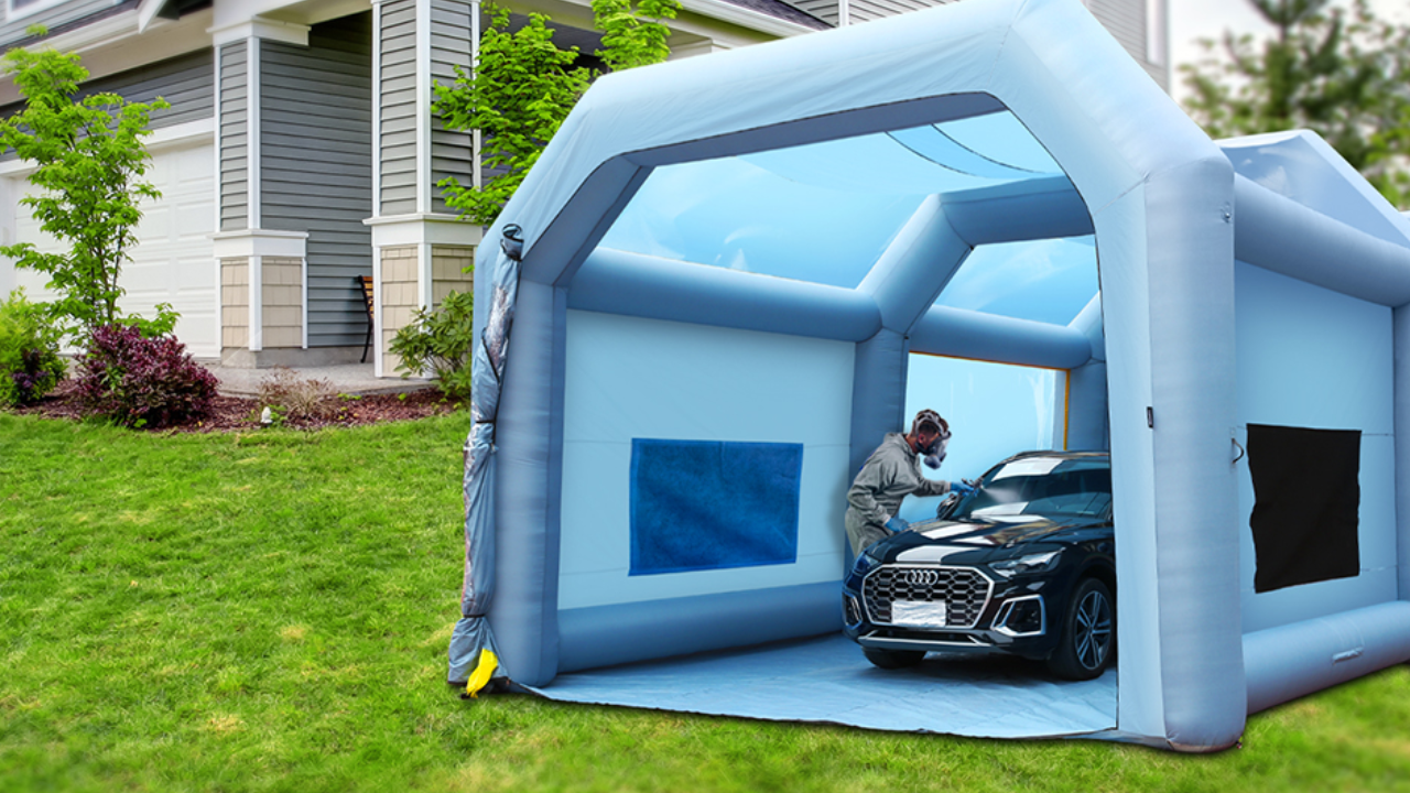 DIY Car Painting Made Simple: Utilizing an Inflatable Paint Booth at Home