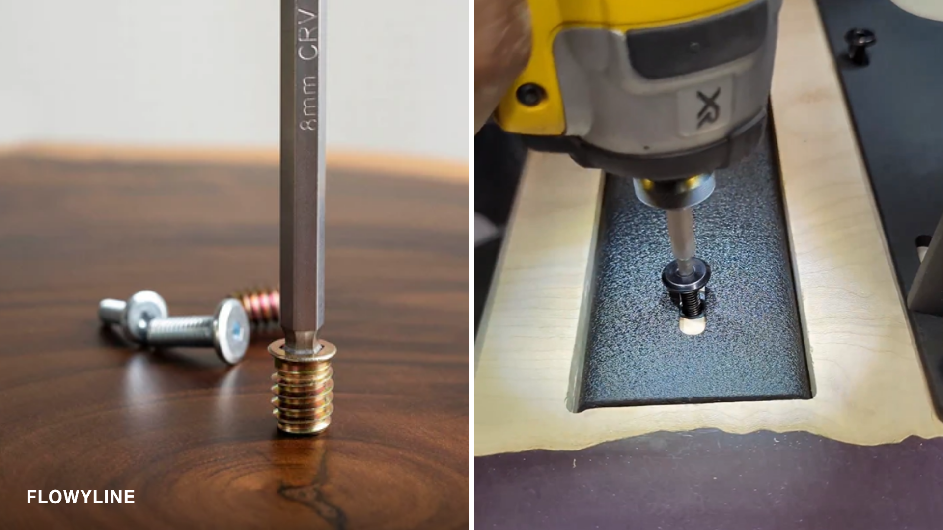 Use screws or bolts to attach your table legs to the hardwood top