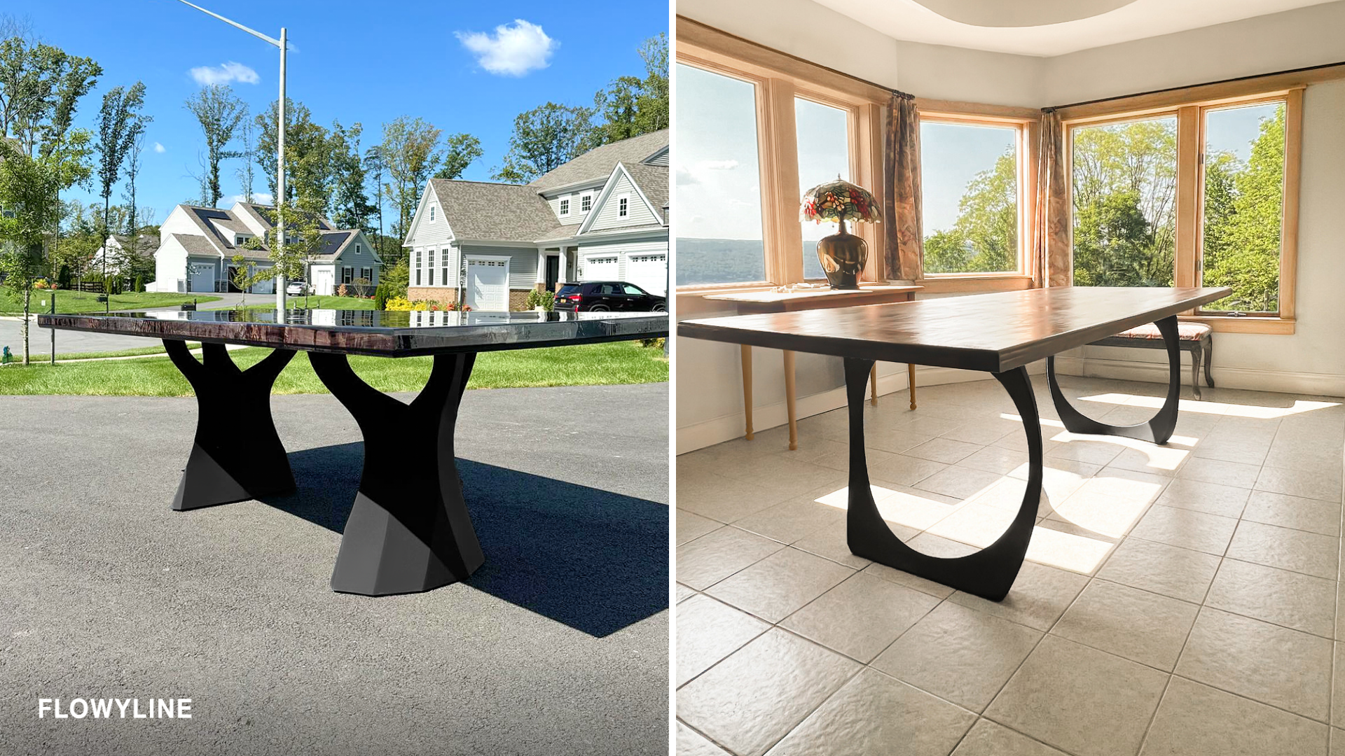 On Flowyline's website, you can discover distinctive metal table leg and base designs